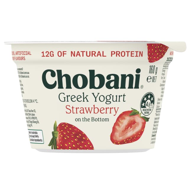 Chobani Strawberry Greek Yoghurt 160g