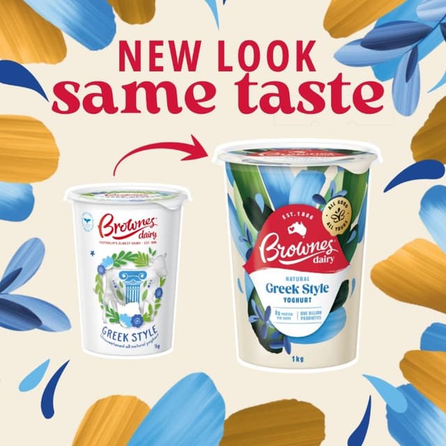 Brownes Dairy Greek Style Unsweetened Yoghurt 1Kg