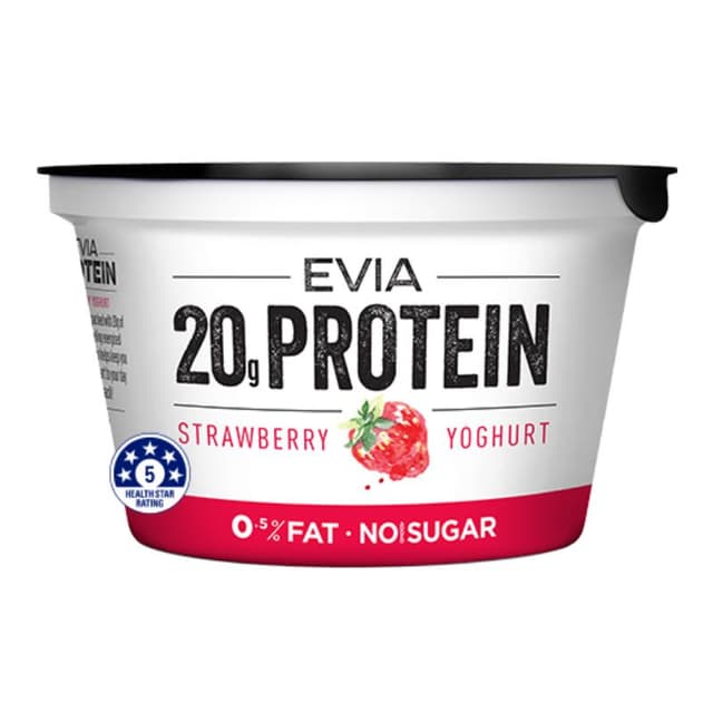 Evia 20g Protein Strawberry Yoghurt, 210g
