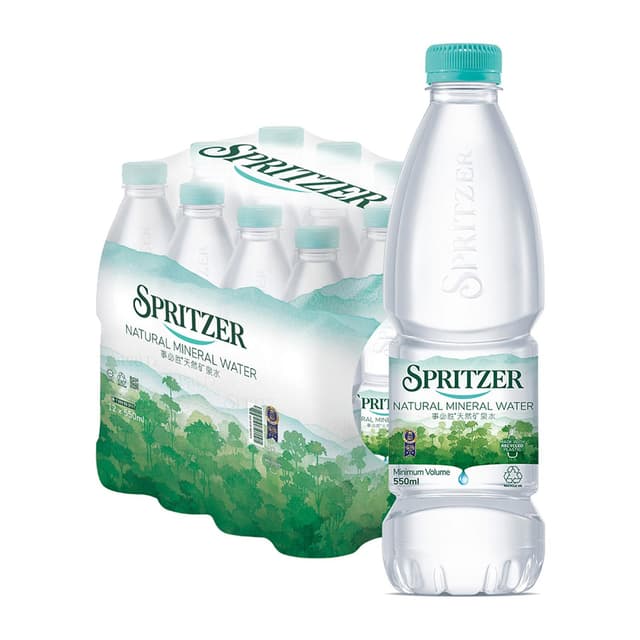 Spritzer Natural Mineral Water 12x550ml