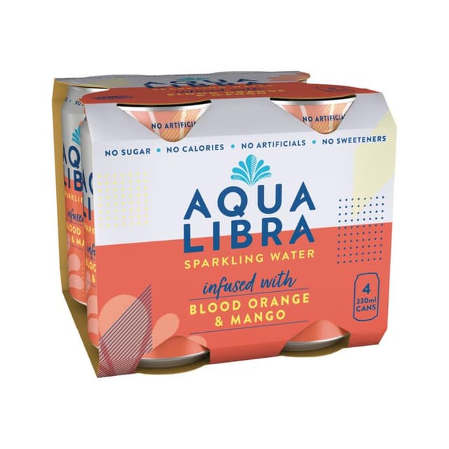 Aqua Libra Blood Orange & Mango, 4x330ml