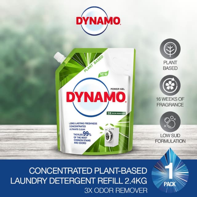 Dynamo Liquid Detergent Refill 3X Odor Remover, 2.4Kg