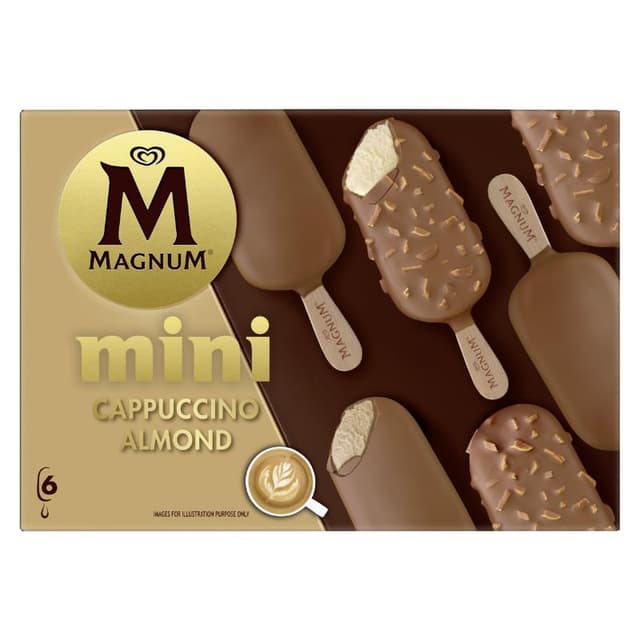 Magnum Mini Almd+Cappucino Ice Cream 6s X 60ml