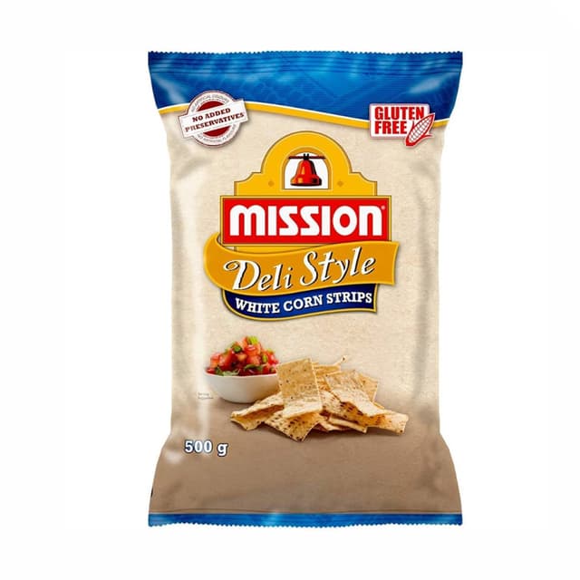 Mission Deli White Corn Strips, 500g
