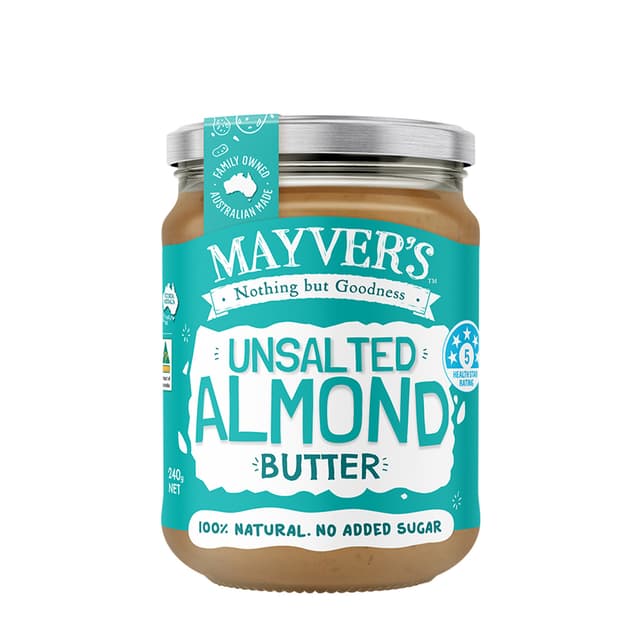 Mayver's Unsalted Almond Butter 240g