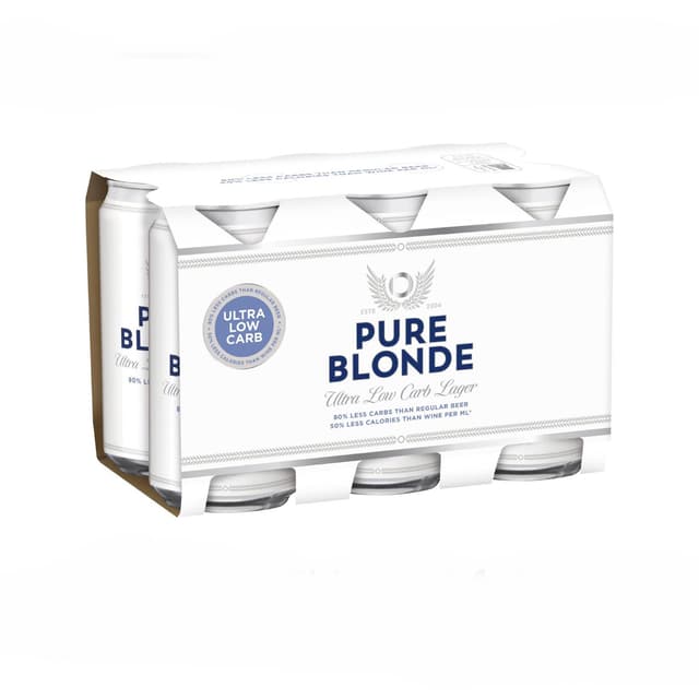 Pure Blonde Ultra Low Carb Can 6 x 375ml