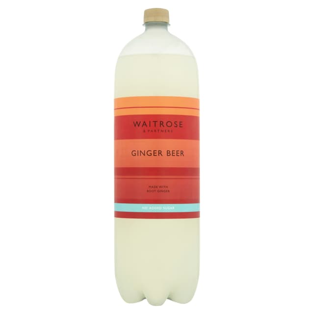 Waitrose No Added Sugar Ginger Beer, 2l