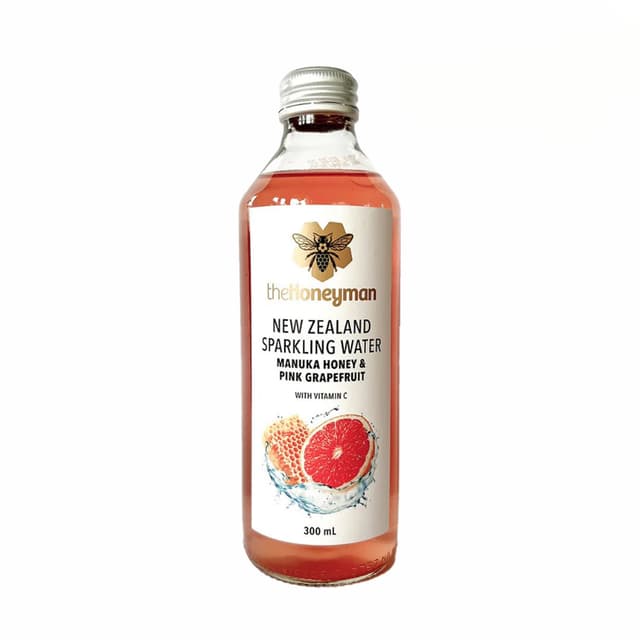Thehoneyman Sparkling Water Manuka Honey & Pink Grapefruit, 300ml