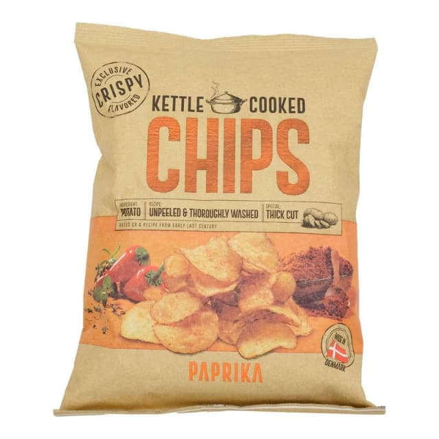 Kettle Cooked Chips Paprika, 150g