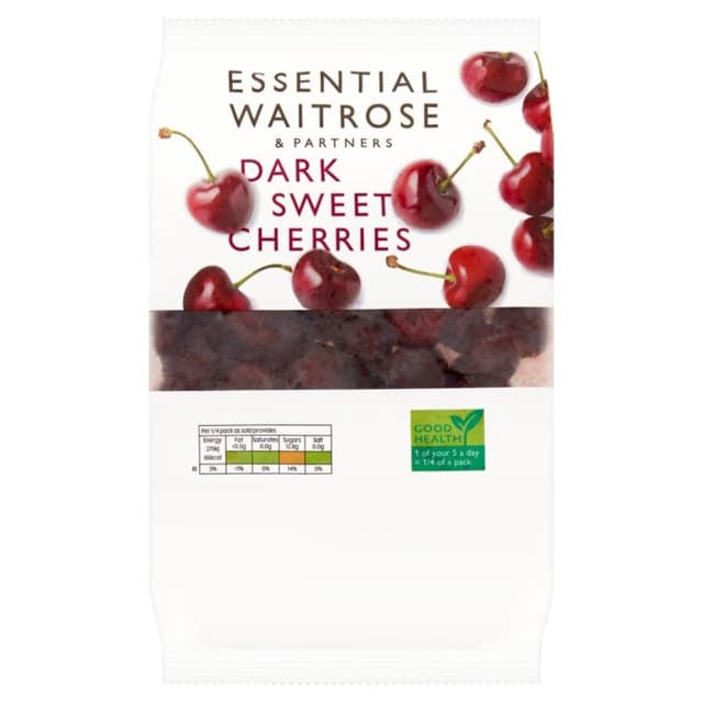 Waitrose Essential Frozen Dark Sweet Cherries  400g