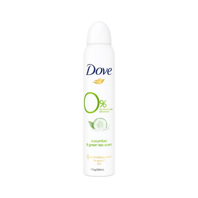 Dove Zero Deo Spray Cucumber Aluminium Salts 200ml