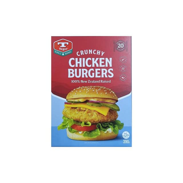 Tegel Take Outs Cr Chicken Burgers, 390g