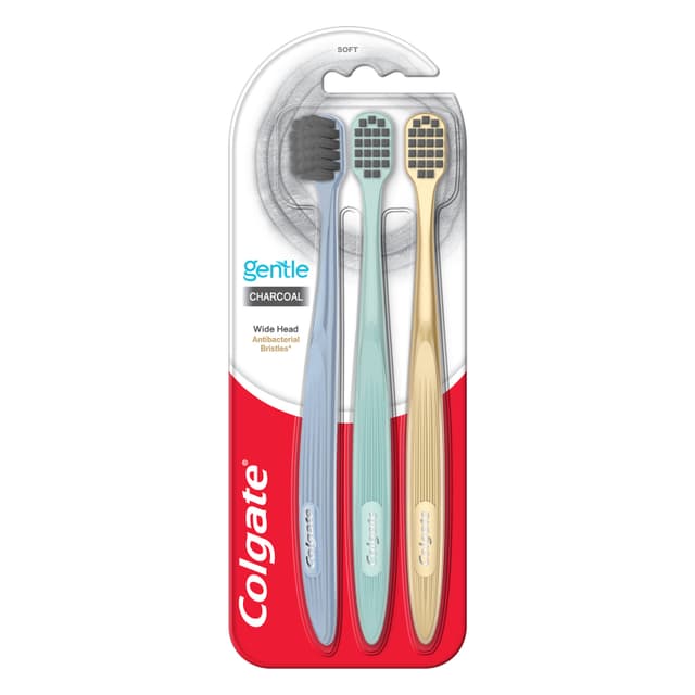 Colgate Gentle Charcoal Toothbrush 3s