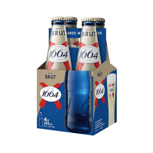 Kronenbourg 1664 Brut Lager Bottole 4 x 325ml