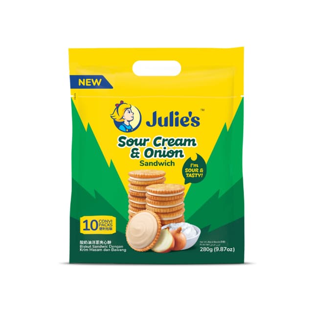 Julie'S Sour Cream & Onion Swich, 280g