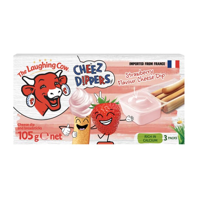 Laughing Cow Cheez Dippers Strawberry Dips 105g