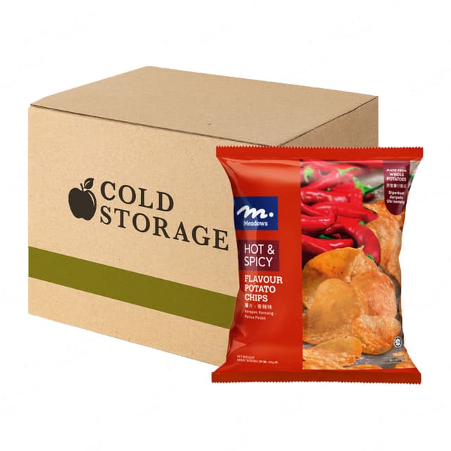 Meadows Potato Chips Hot & Spicy 12 x 60g