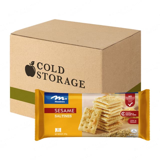 Meadows Sesame Saltine 12 x 205g