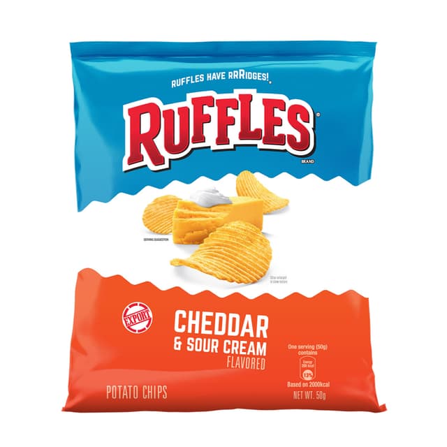 Ruffles Cheddar & Sour Cream, 50g