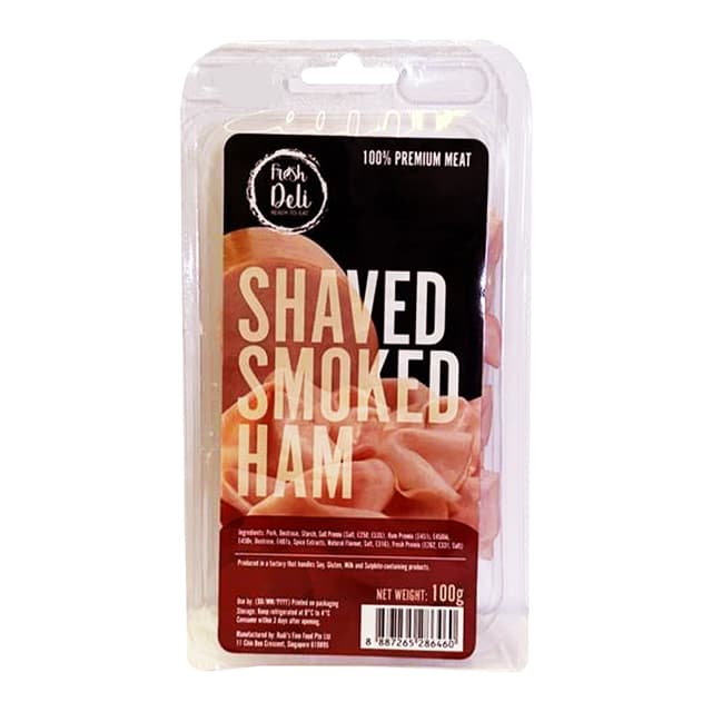 Fresh Deli Shaved Smoked Ham 100g
