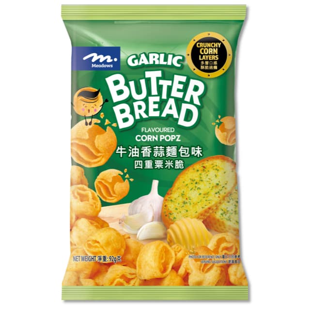 Meadows Corn Popz Garlic Butter Bread 92g