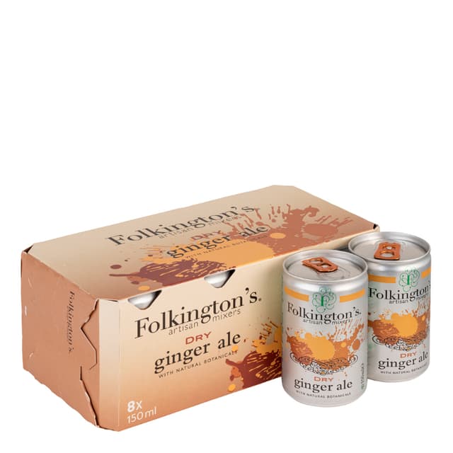 Folkington's Dry Ginger Ale 8s 150ml