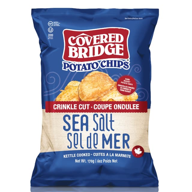 Covered Bridge Crinkle Cut Sea Salt Chip 170g