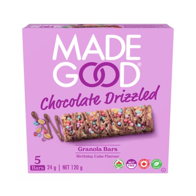 Made Good Organic Chocolate Drizzled  Birthday Day Cake 4 x 120g