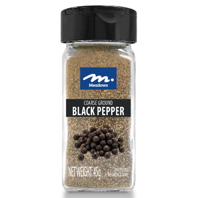 Meadows Coarse Ground Black Pepper 45g
