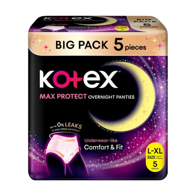 Kotex Overnight Panties L 5s
