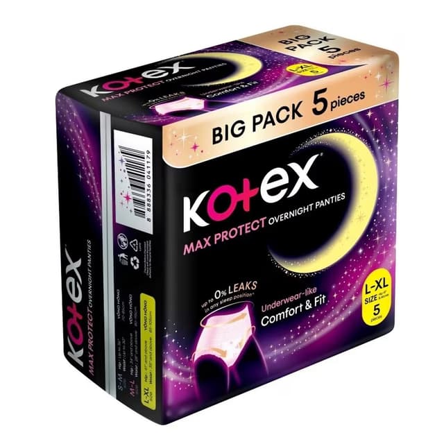 Kotex Over Night Panties Xl 5s