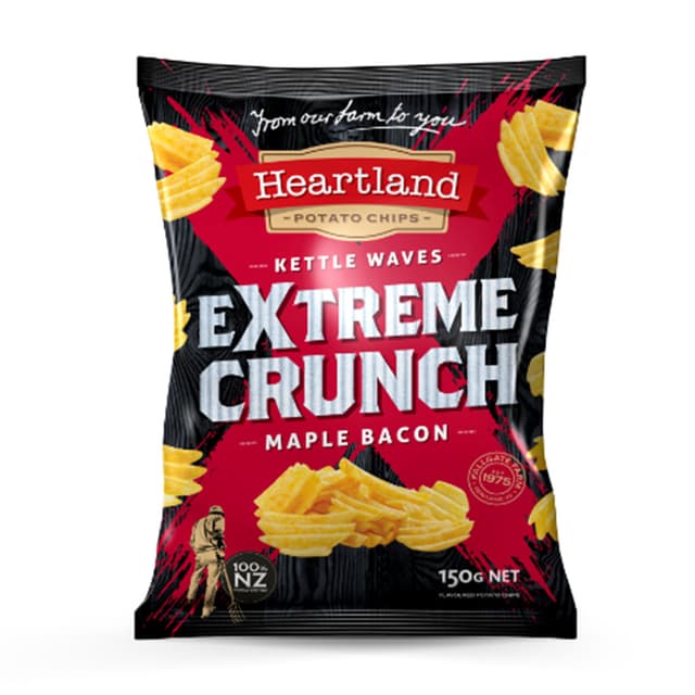 Heartland Kettle Waves Extreme Crunch Maple Bacon 150g