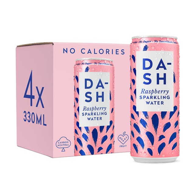Dash Water Raspberry 4 x 330ml