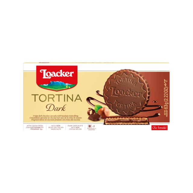 Loacker Tortina Wafer Dark, 63g