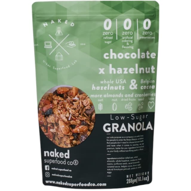 Naked Low Sugar Granola Chocolate 228g