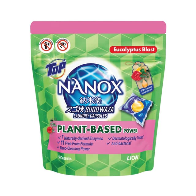Top Nanox Laundry Capsules Eucalyptus Blast 50s