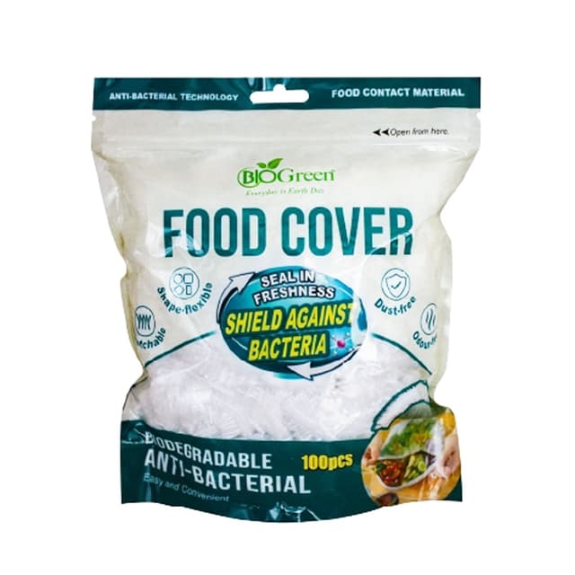 Biogreen Biodegradable Anti-Bacterial Food Cover x100s