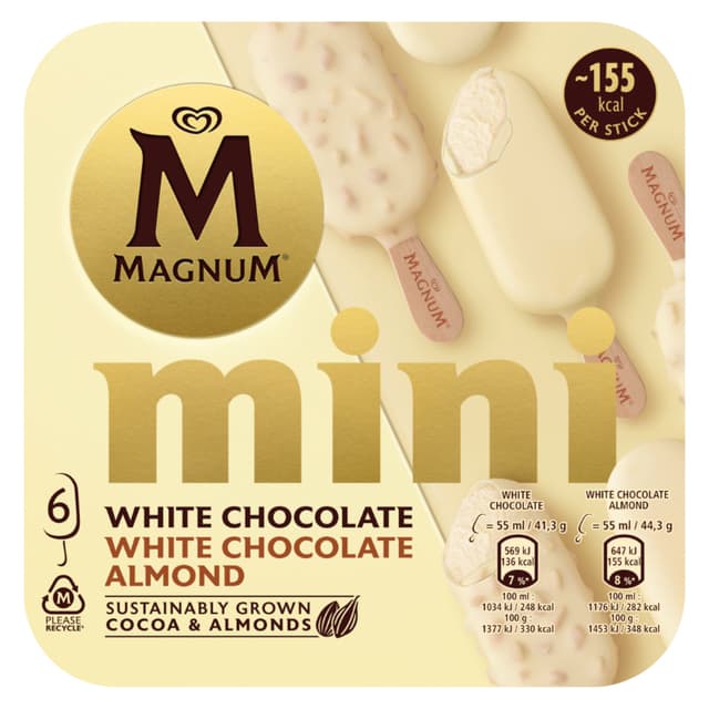 Magnum Mini White Chocolate 6 x 55ml