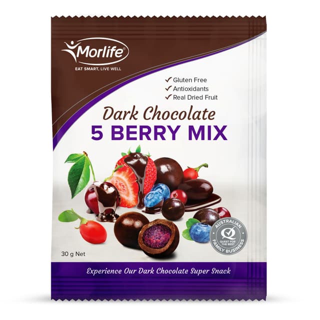 Morlife Dark Chocolate Berry Mix 30g
