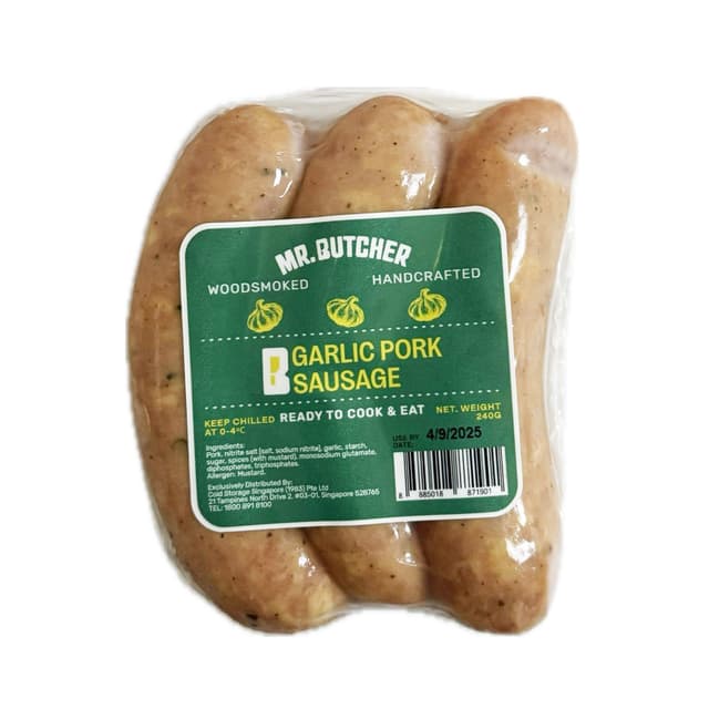 Mr Butcher Garlic Pork Sausage 240g