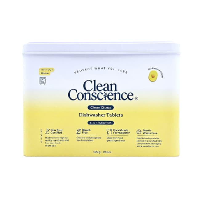 Clean Conscience Dishwasher Tablets Clean Citrus 25s 500g