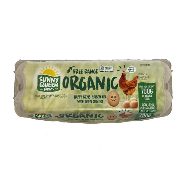 Sunny Queen Organic Egg 12s 700Gg