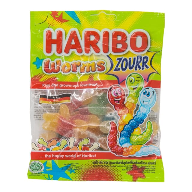 Haribo Worms Zourr Gummies 160g