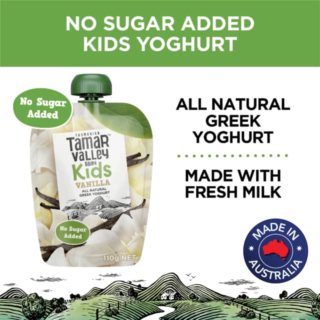 Tamar Valley Kids Vanilla Greek Style Yoghurt 110g