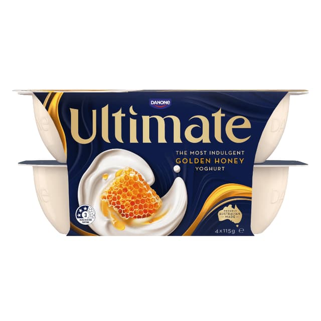 Danone Ultimate Yoghurt - Golden Honey 4sx115g