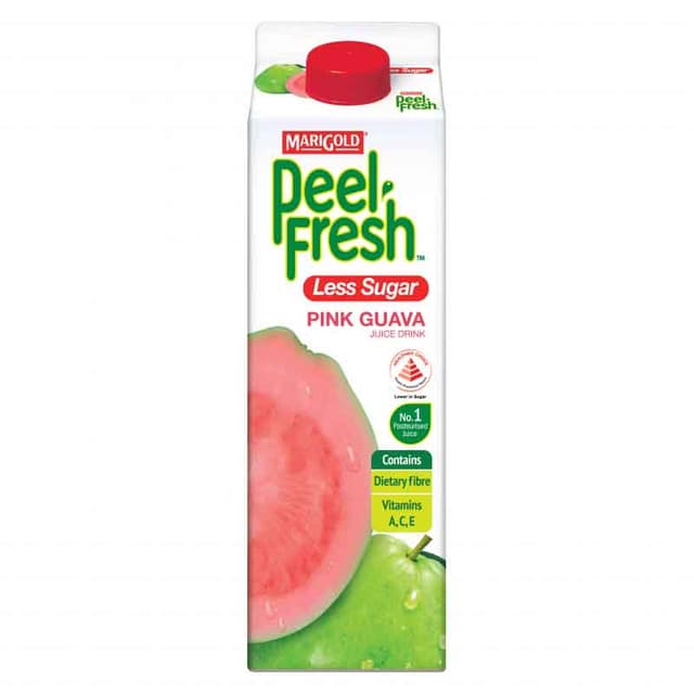Marigold Peel Fresh Less Sugar Pink Guava, 946ml