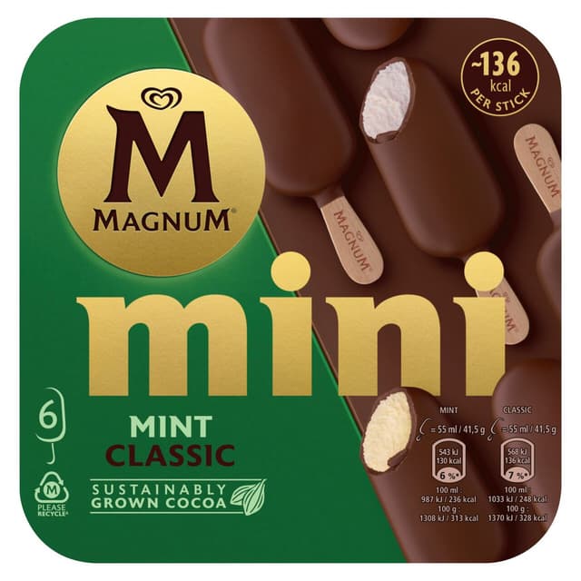 Magnum Mini Classic Dark Mint 6 x 55ml