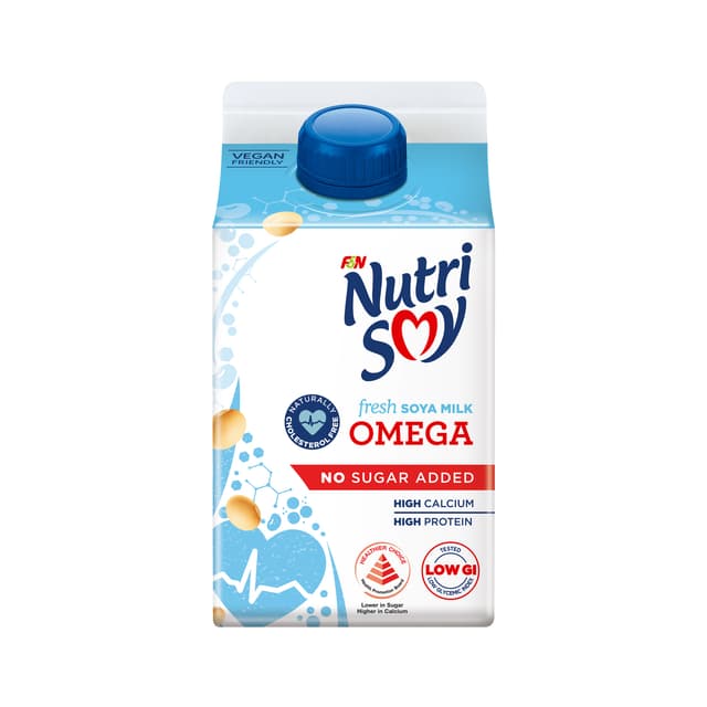 Nutrisoy Omega No Sugar Added soya milk 475ml