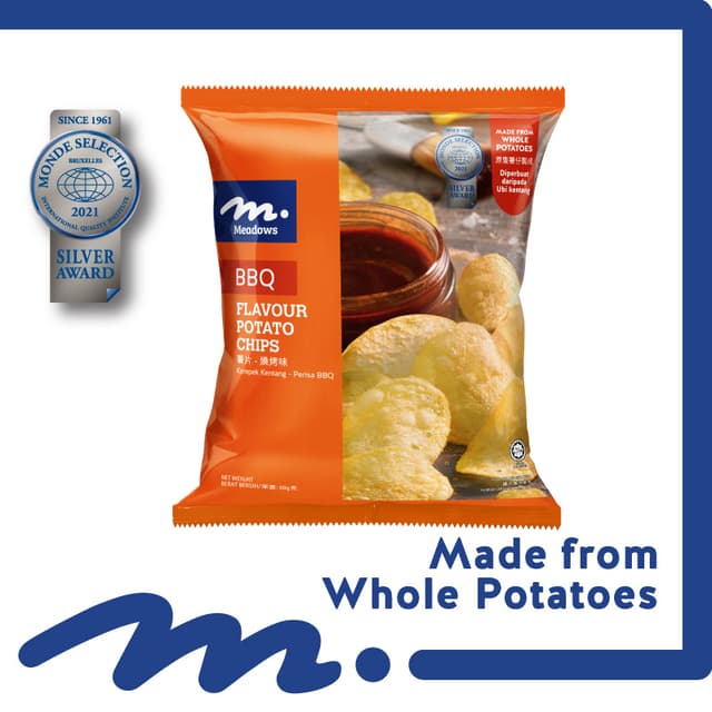 Meadows Potato Chips Bbq 60g