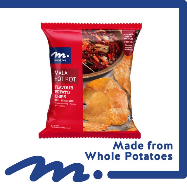 Meadows Potato Chips Mala Hot Pot 60g
